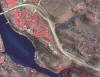 Portion of Digital Orthophoto (DOQ) of Lake Lynn WV with hillside shading using NED