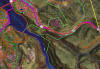 Portion of Digital Raster Graphic (DRG) of Lake Lynn WV quad with DOQQ overlay and Vector Data