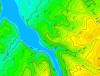 Portion of Lake Lynn WV quad NED with contours extracted from the NED