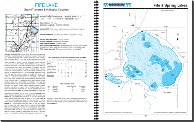 fishing map guide spread