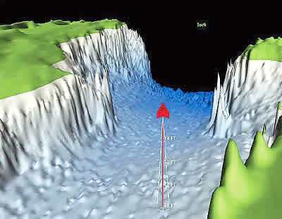 Maptech Contour 3D nautical chart software View of Canyon