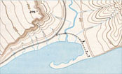 Illustration of ground configuration shown by contours